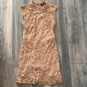 Lace Open Back Mini Dress